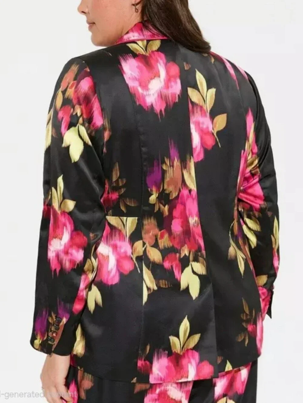 Torrid Floral Satin Cottagecore Relaxed Blazer- Wide Leg High Rise Pant Set L/1X